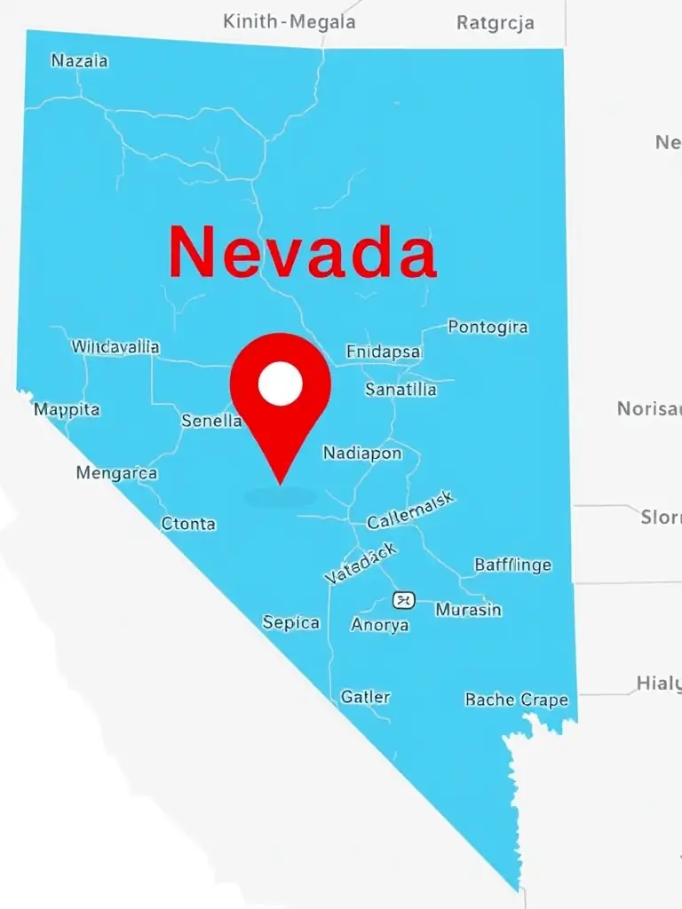 A map of Las Vegas highlighting key distribution points of Hollywood Weekly Las Vegas, such as luxury hotels, casinos, and exclusive events, illustrating the magazine's wide reach.